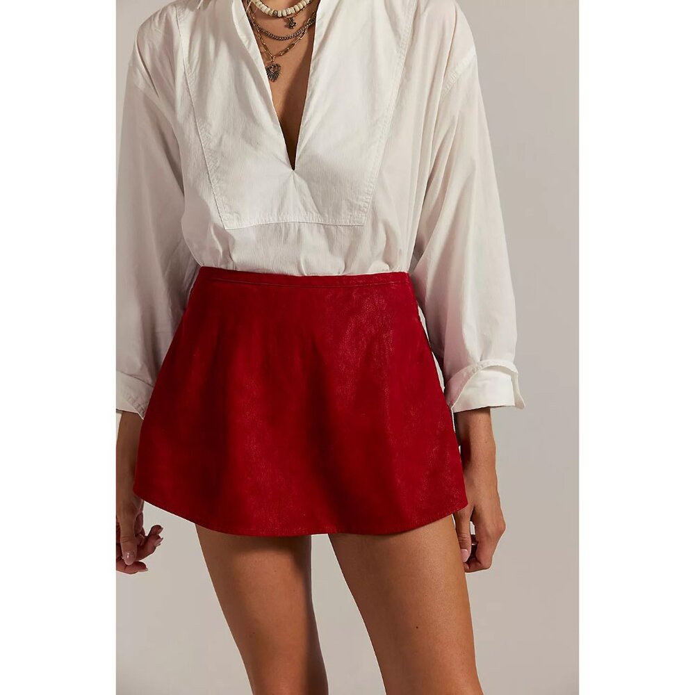 Free People Red Mini Skirt